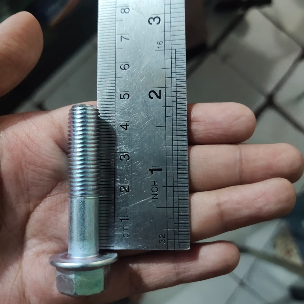Baut Flange Bolt M10x45/Baut Shock 10x45 Kunci 14