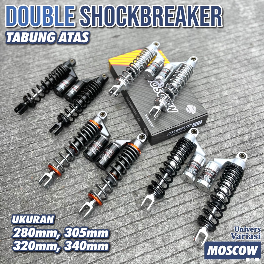 Shockbreaker Double Tabung Shock Skok Belakang Tabung Atas Ukuran 280 305 320 340 Shock breakers Sho