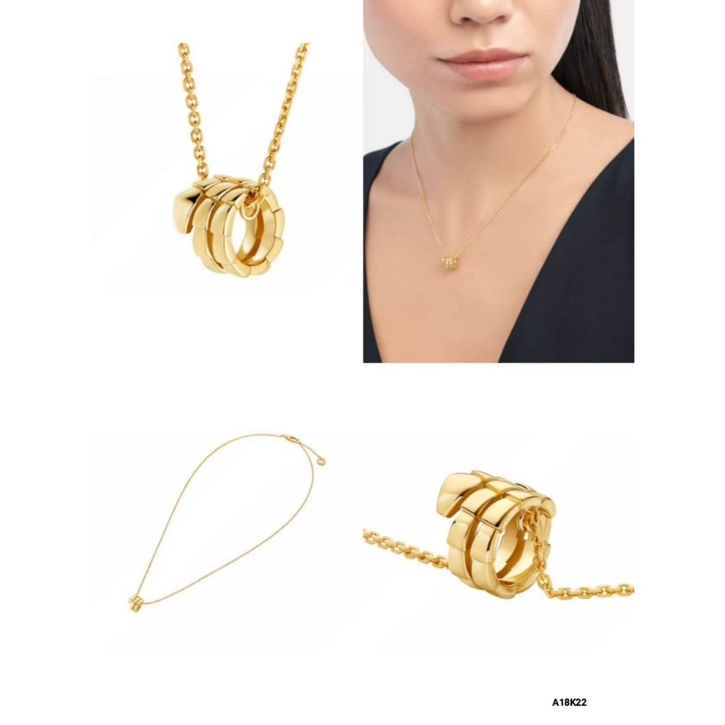 Kalung titan liontin ring lilit