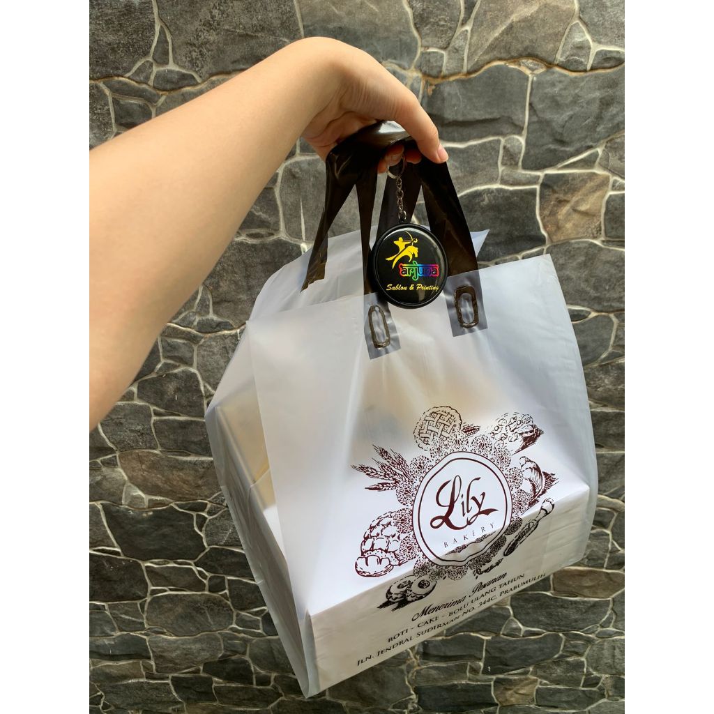 Plastik Custom buat box uk 25x25x35 handle tali - 200 pcs