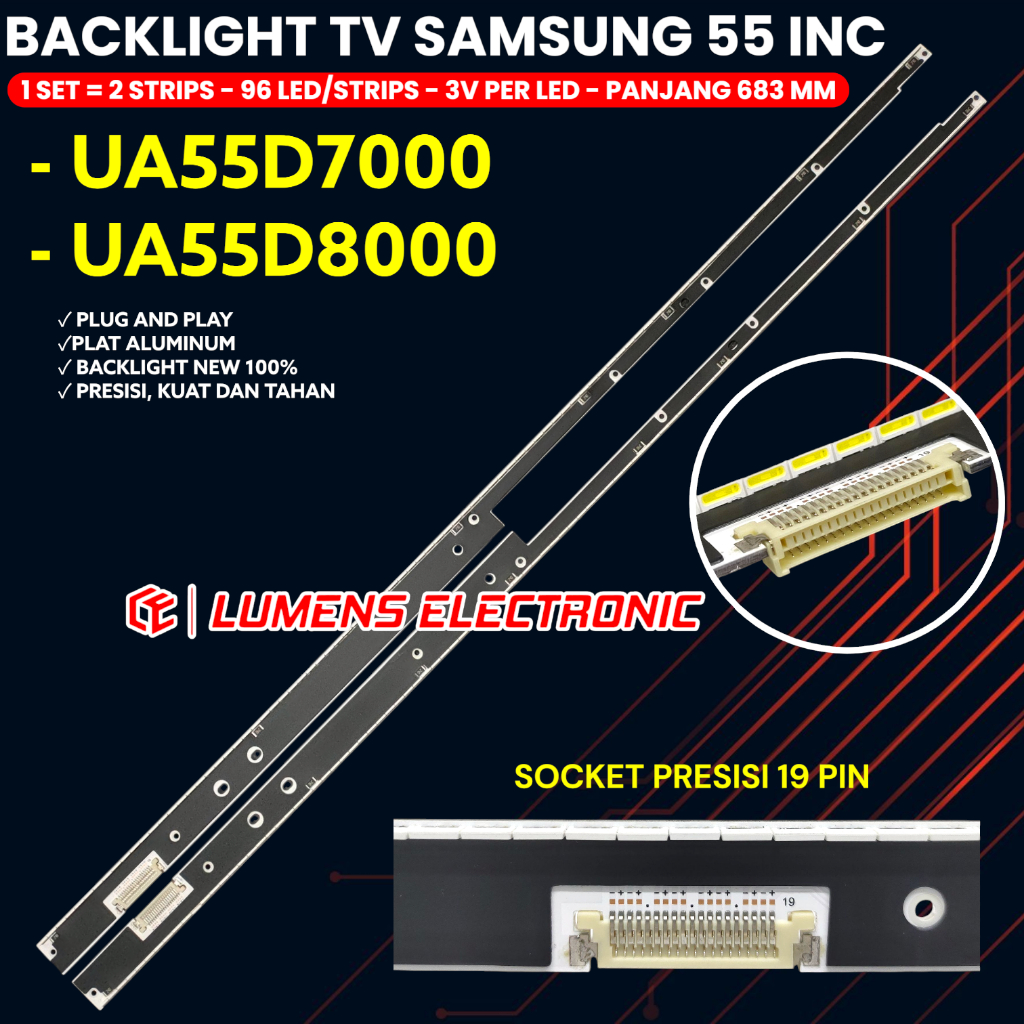 BACKLIGHT TV SAMSUNG 55 INCH UA55D7000 UA55D8000 55D7000 55D8000 LAMPU BL LED SMD 55D