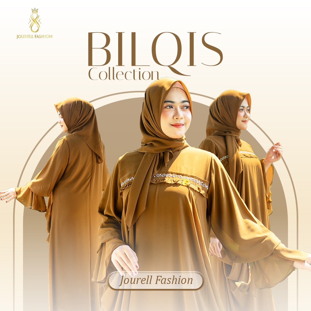 Gamis Muslim - Gamis Pesta - Bilqis Dress Ceruty Babydoll Premium By Jourell Fashion