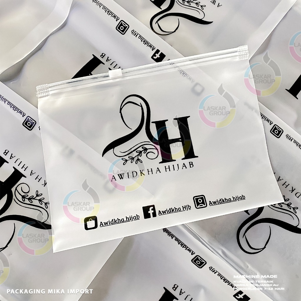 (isi 100pcs) zipper bag zipper lock plastik baju zipper lock plastik custom