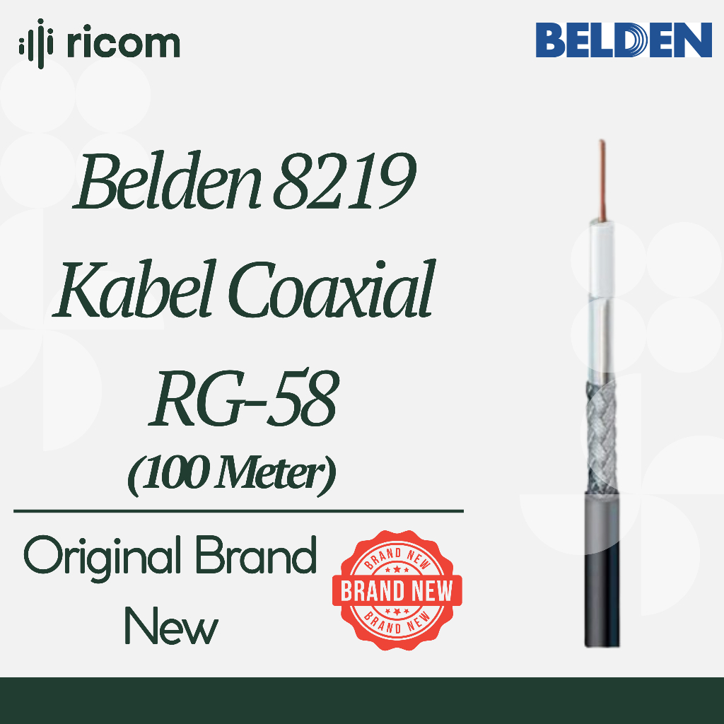 Belden 8219 USA 100 Meter – Kabel Coaxial RG-58 RG58 RG 58 Original