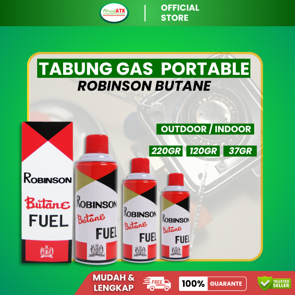Robinson Isi Ulang Gas Korek 220gr Ori | Gas Portable | Gas Camping