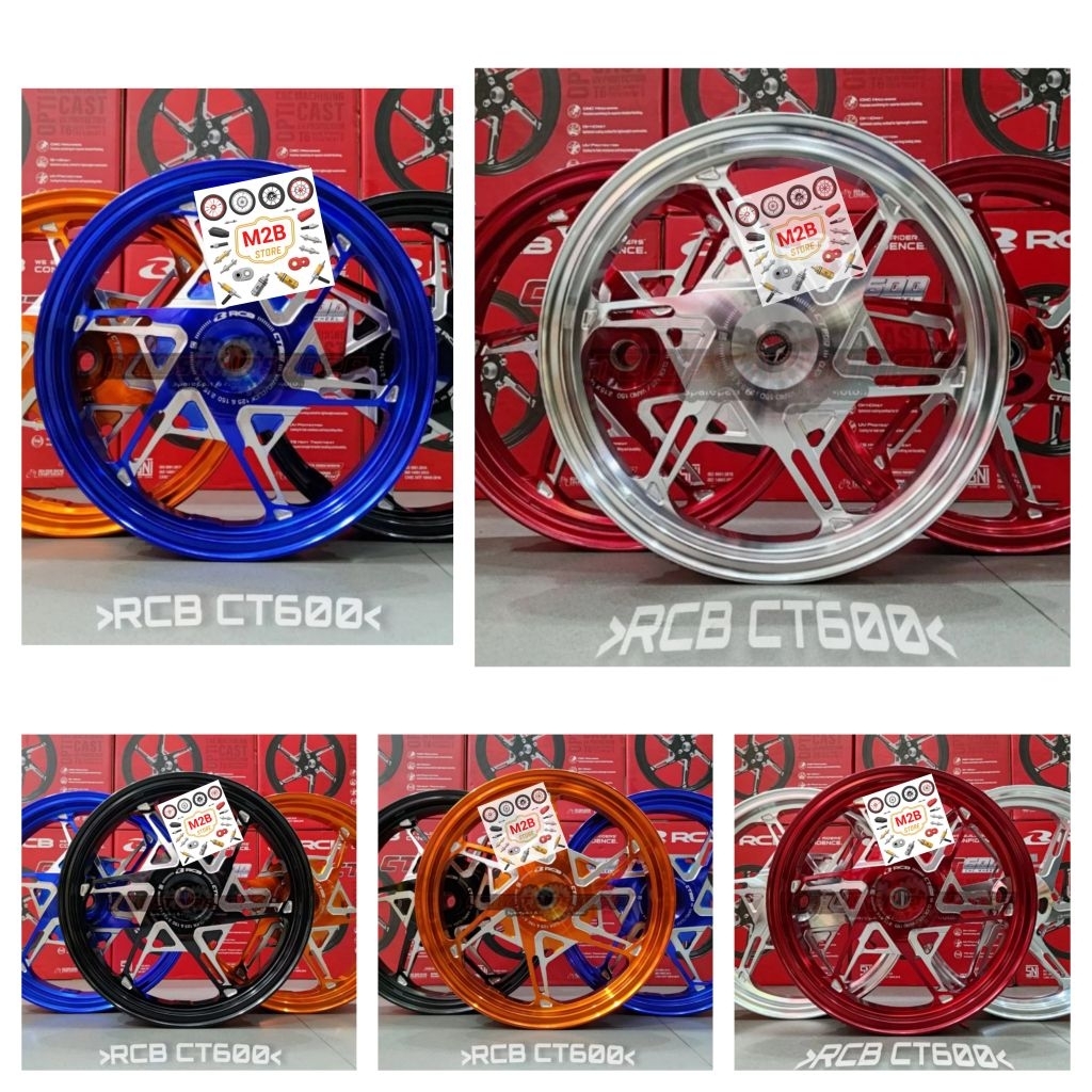 Pelek Velg Racing Casting CNC RCB Sport Rim RCB CT600 CT 600 Vario 125 150 215 / 185 Ring 14 ORI Vio