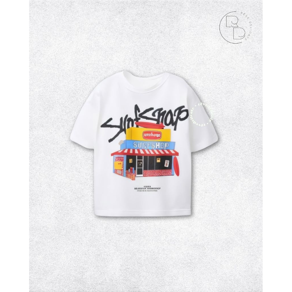 ZARA T-Shirt Kids Original Size S - Kaos Putih Graphic Print Casual Streetwear