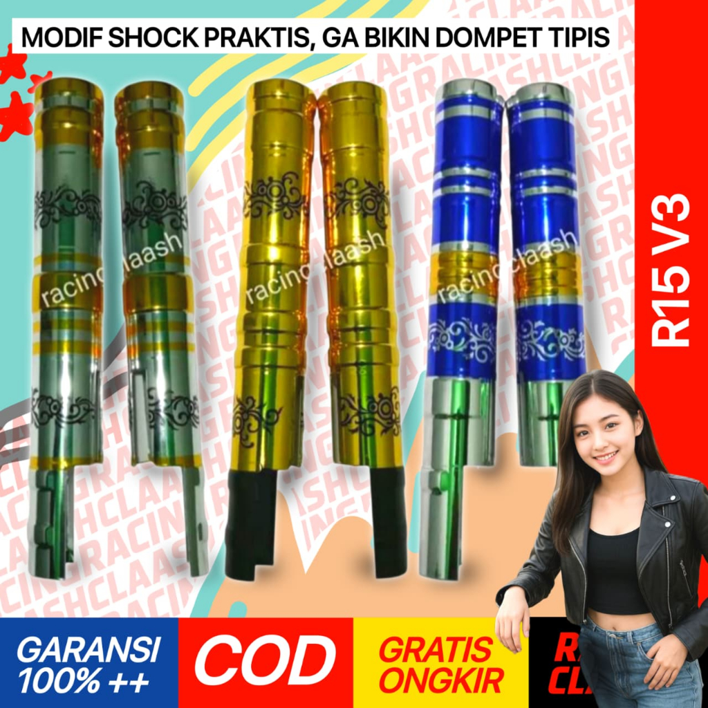Racing Claash Cover Shock Depan R15 V3 Cover Shockbreaker Sok Skok R15 V3 Old PMB