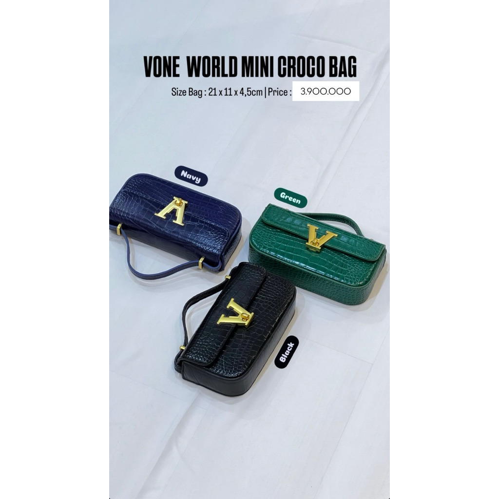 VONE WORLD- mini croco bag
