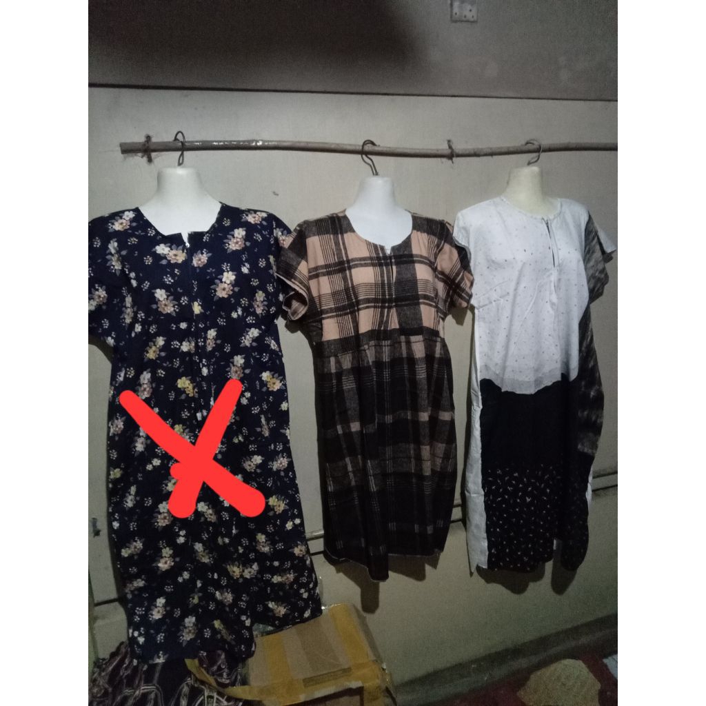 DASTER BUSUI BAHAN CRINKLE MOTIF/DASTER KATUN RAYON GROSIR