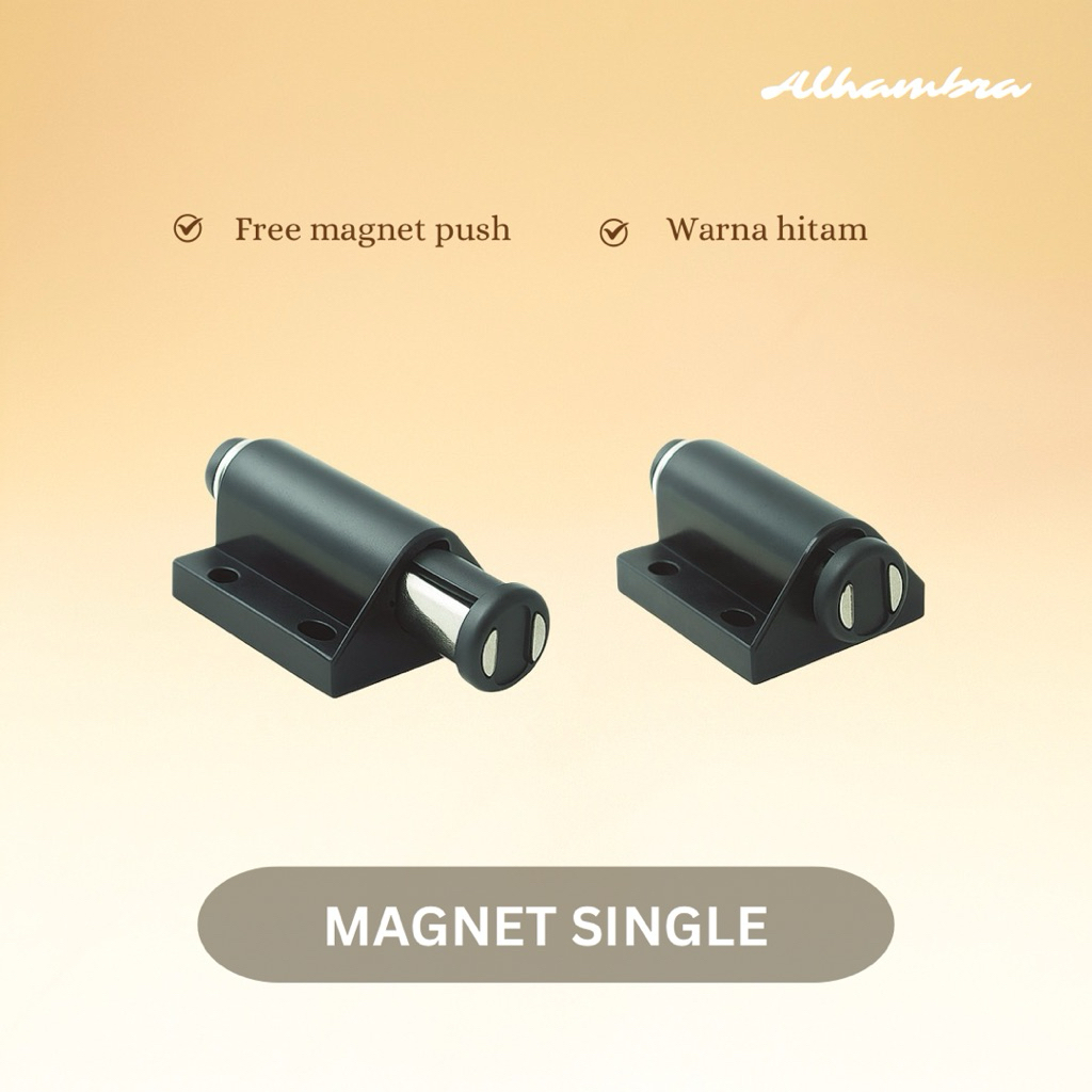 Magnet Single Push , Kunci Magnet Lemari Kaca Push Open