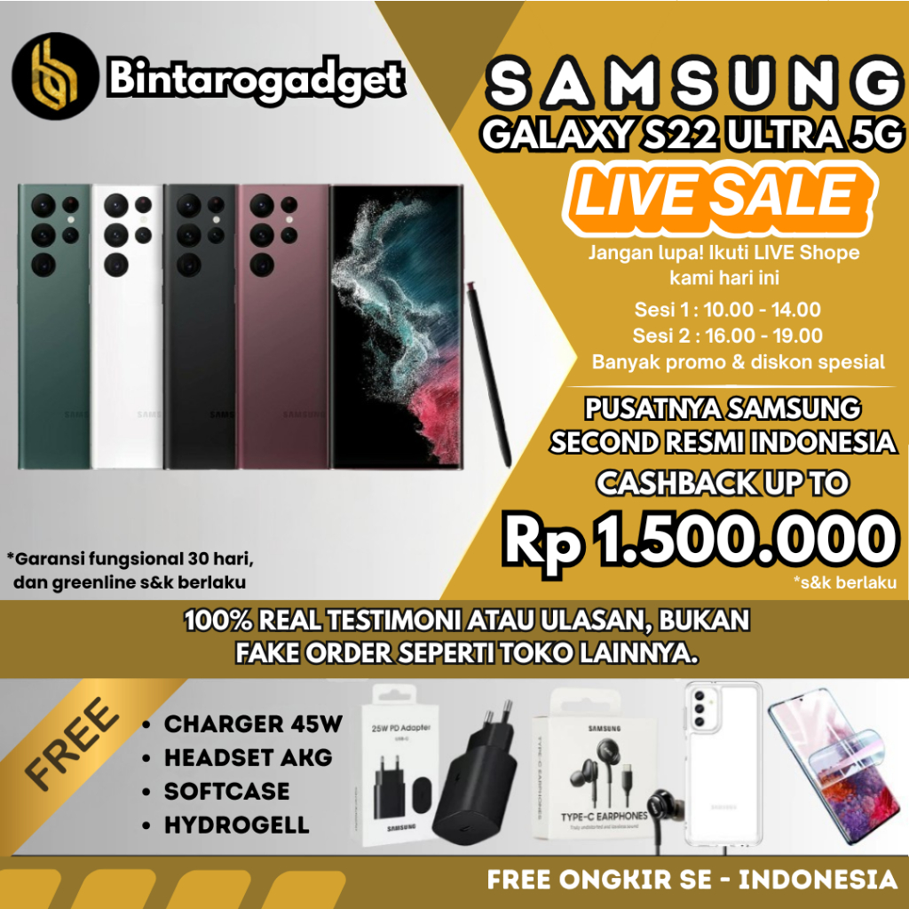 SEIN | SAMSUNG GALAXY S22 ULTRA 5G | S22+ PLUS | S22 512GB 256GB 128GB RESMI