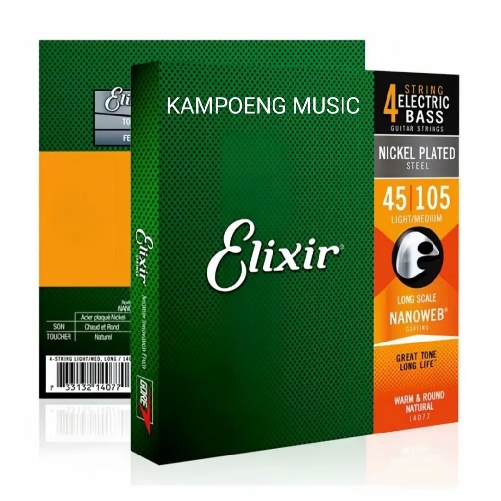 SENAR BASS ELIXIR NANOWEB 45-105 SATU SET