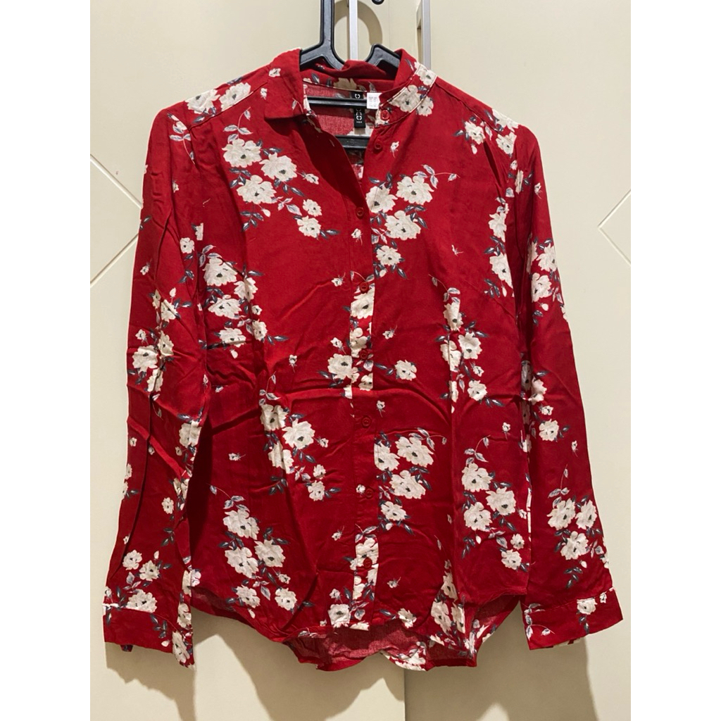 kemeja bunga h&m (uk 32)