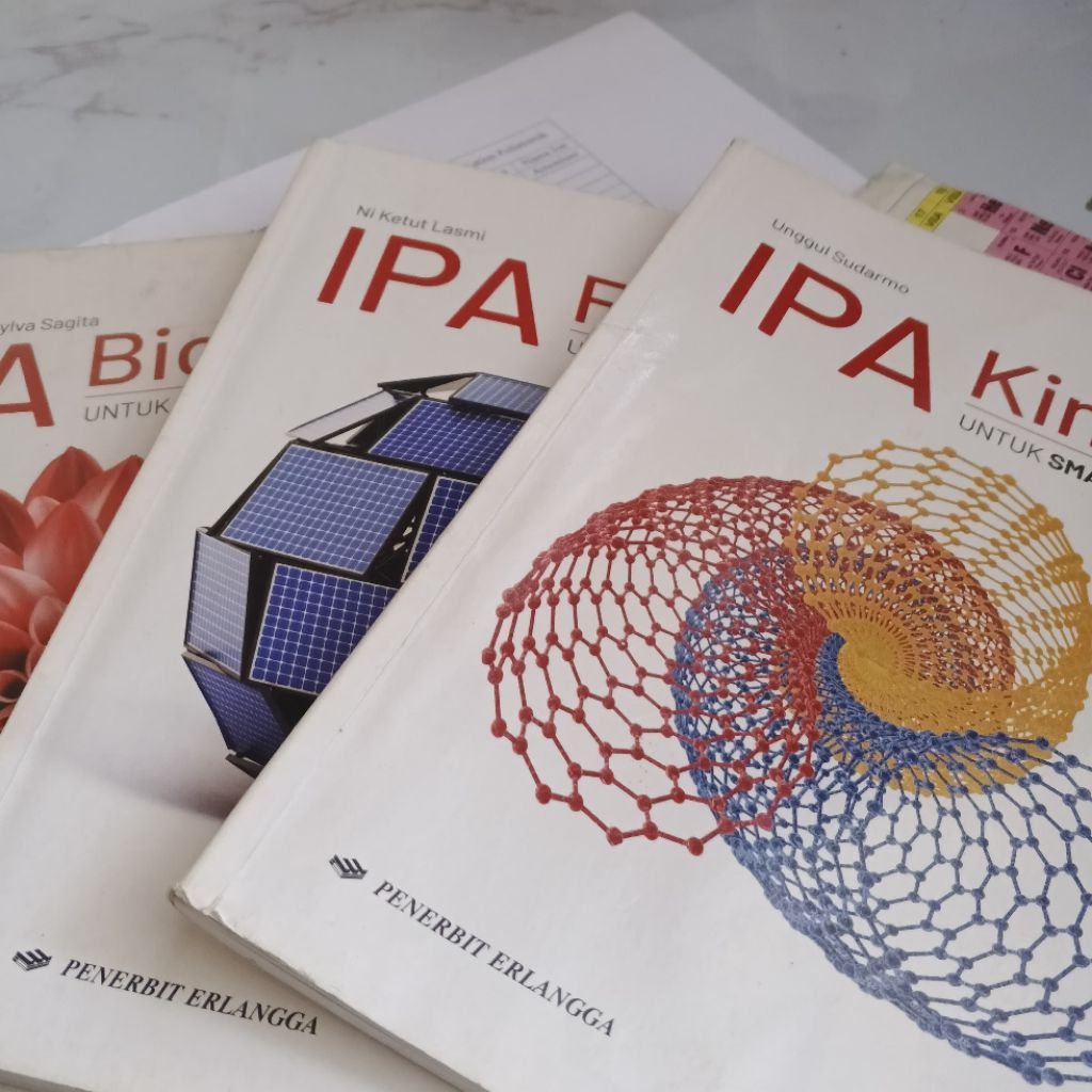 (Preloved) Buku bupena Erlangga kelas 10 IPA biologi, fisika, kimia