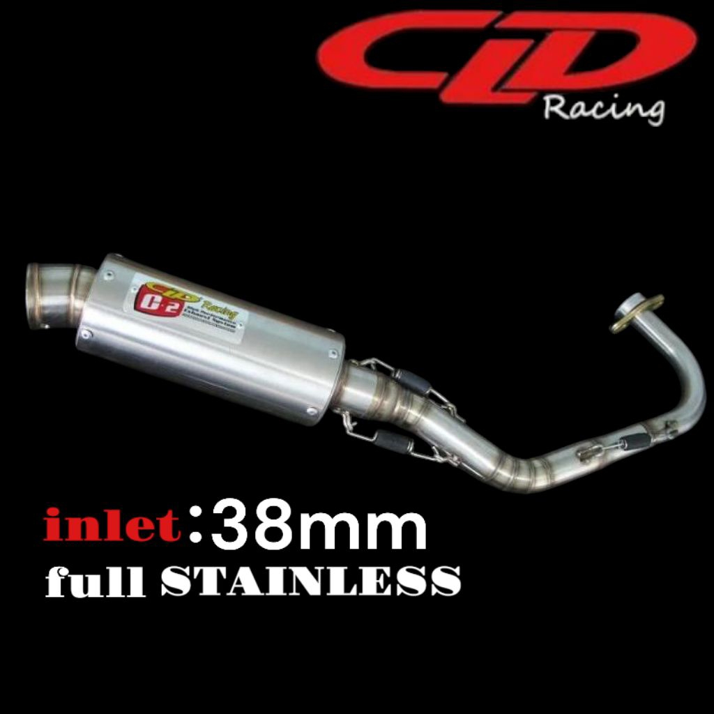 PAKET KOMPLIT knalpot CLD C2 BULAT fullset inlet 38mm + DB killer all matic Mio Scoopy Vario Beat n 
