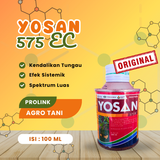 YOSAN 575 EC 100ML - OBAT INSEKTISIDA AMPUH KENDALINGAN TUNGAU PADA TANAMAN