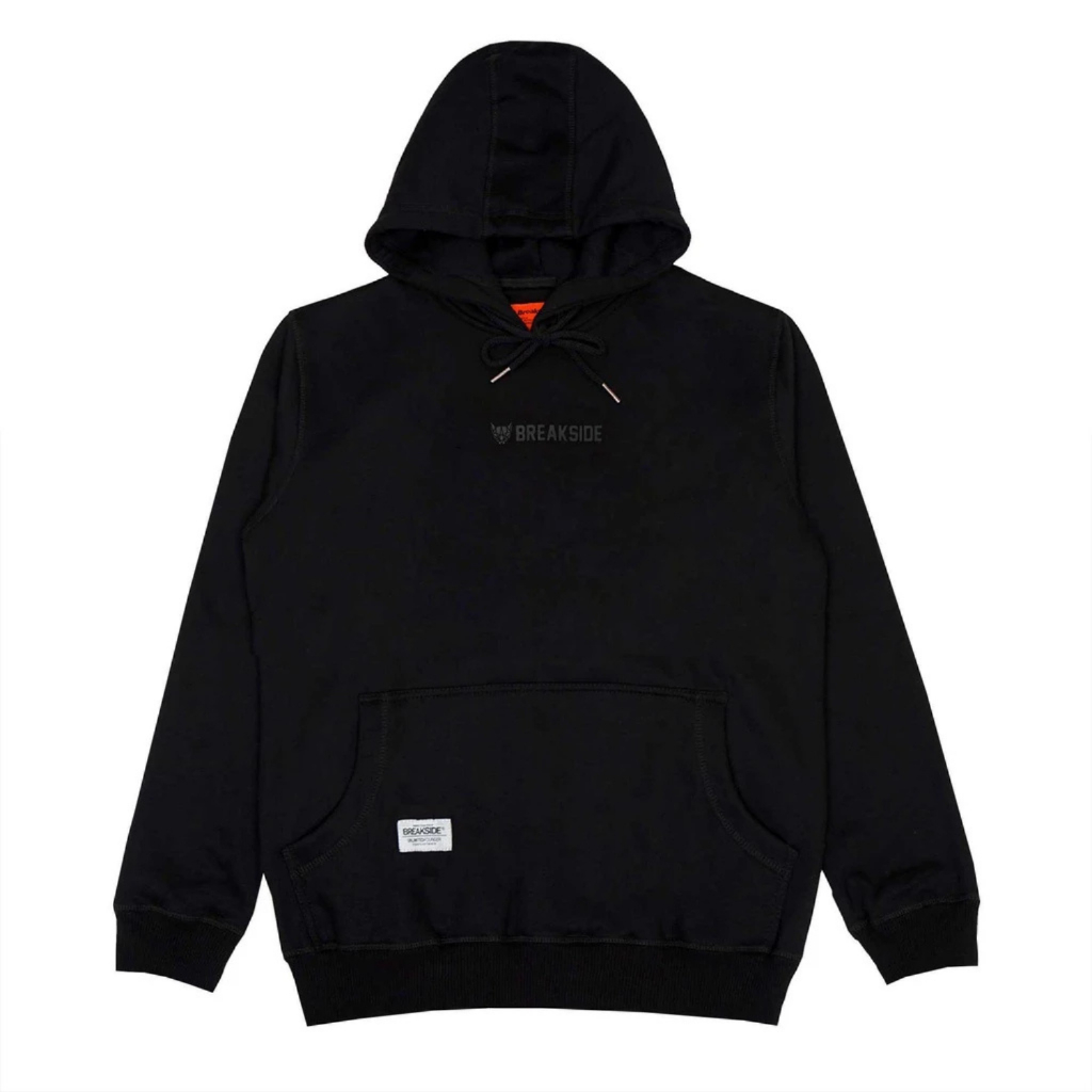 Hoodie Breakside Black Sweater Pria Tebal Fleece Original