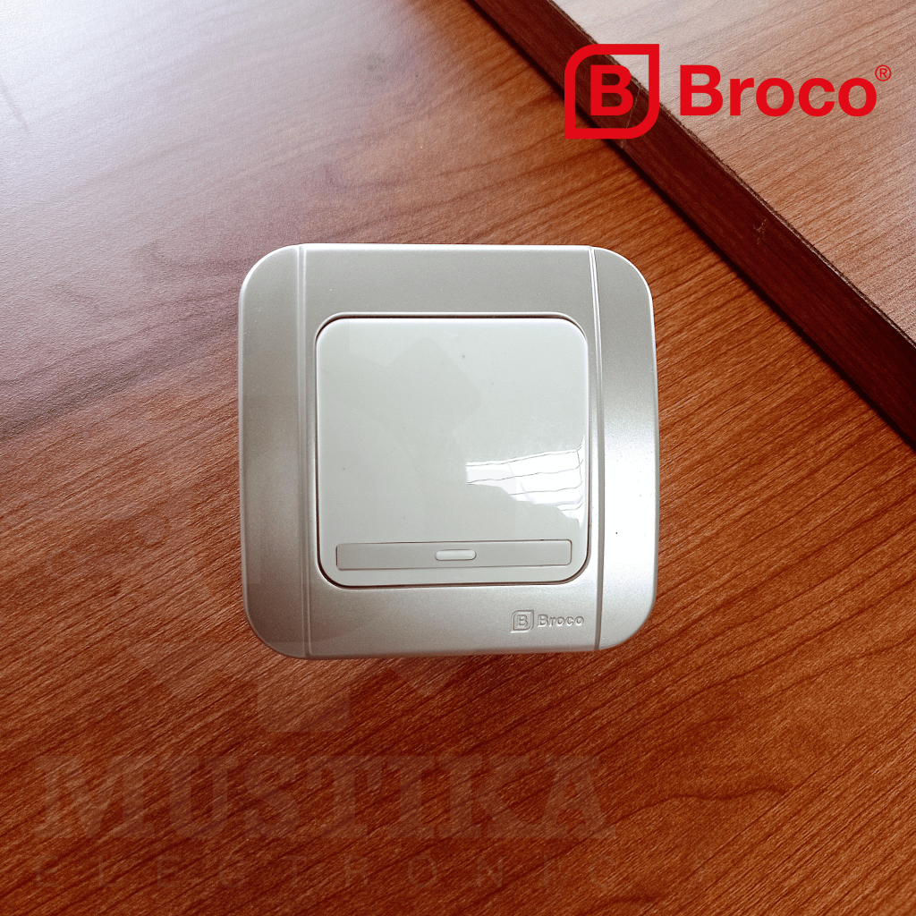 Saklar Engkel Broco Galleo Silver / Saklar Single Galleo Broco Silver