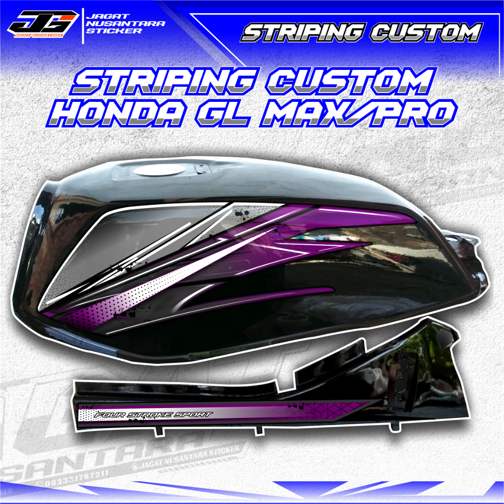 STRIPING TERBARU GL PRO MAX, STRIPING GL VARIASI TERBARU, STRIPING GL MOTIF SIMPEL, STRIPING GL KOTA