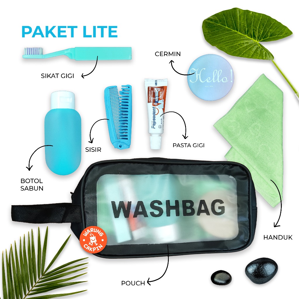 Peralatan Mandi Praktis Tas Pouch Toiletries Travel Organizer Waterproof Wadah Botol Sabun Shampoo P