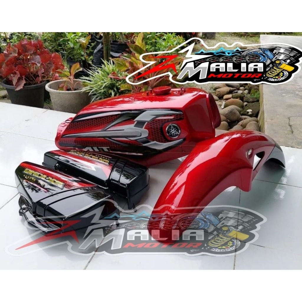 body set halus rx king merah 2007 merah maroon body bodi set halus rx king merah 2007