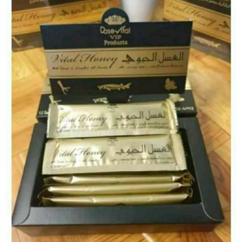 Madu Vital Honey Original Madu Pria Asli Stamina 1 Box Isi 12 sachet