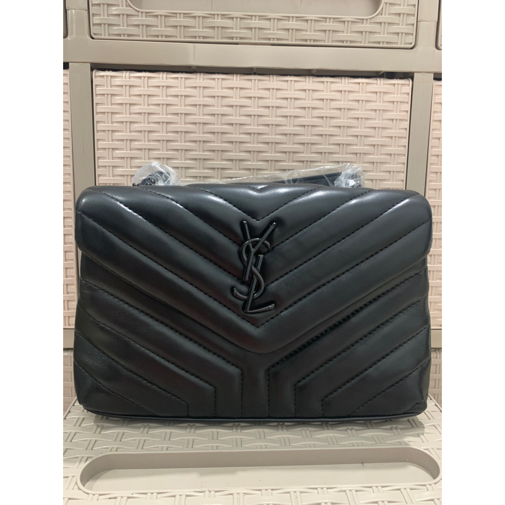 YESLONG LOULOU FULL BLACK / YSL FULL BLACK SIZE MEDIUM / YSL LOULOU MEDIUM FULL BLACK / TAS RANTAI W