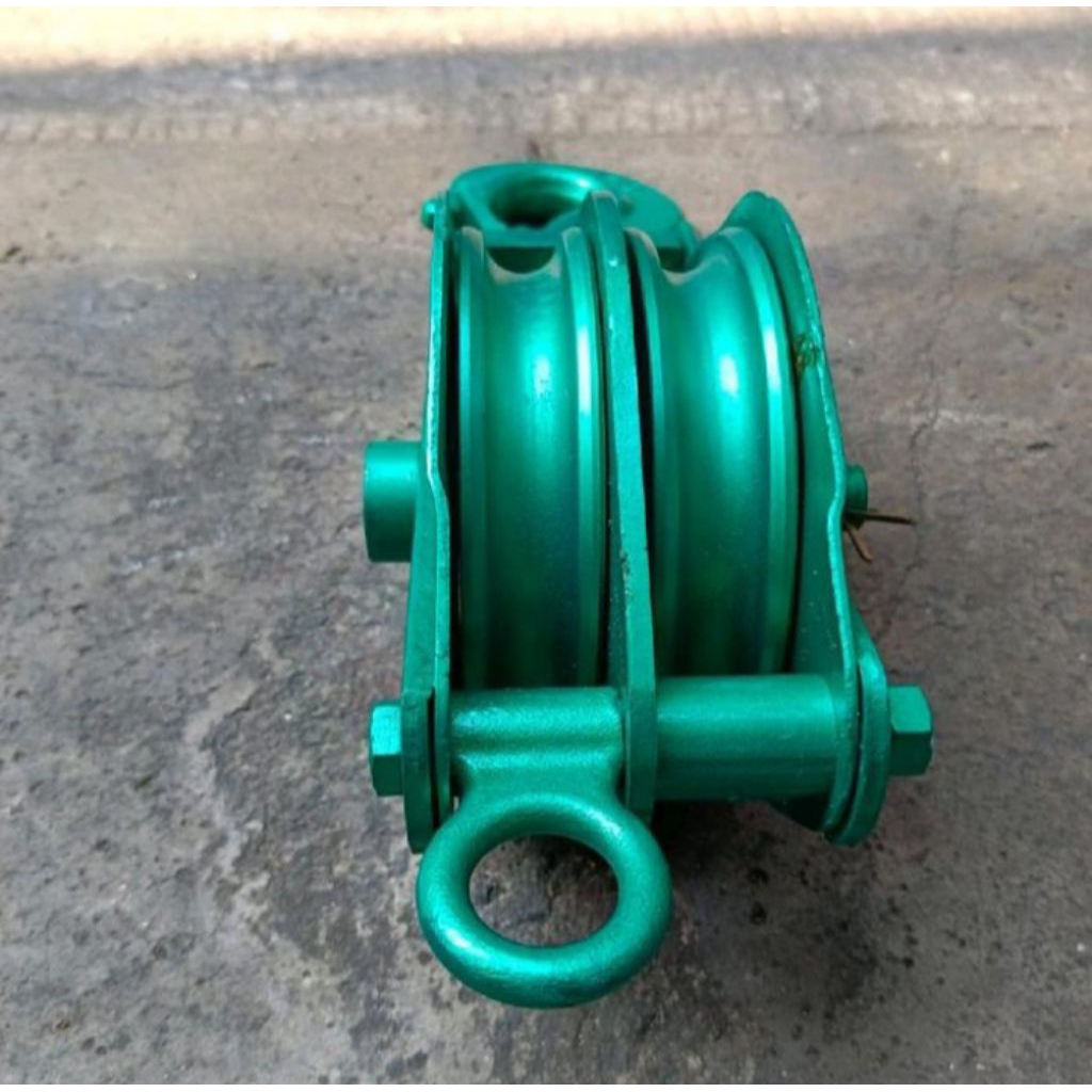 pulley block 2 jalur 1 1,5 2 3 ton nagasaki pulley block double sheave