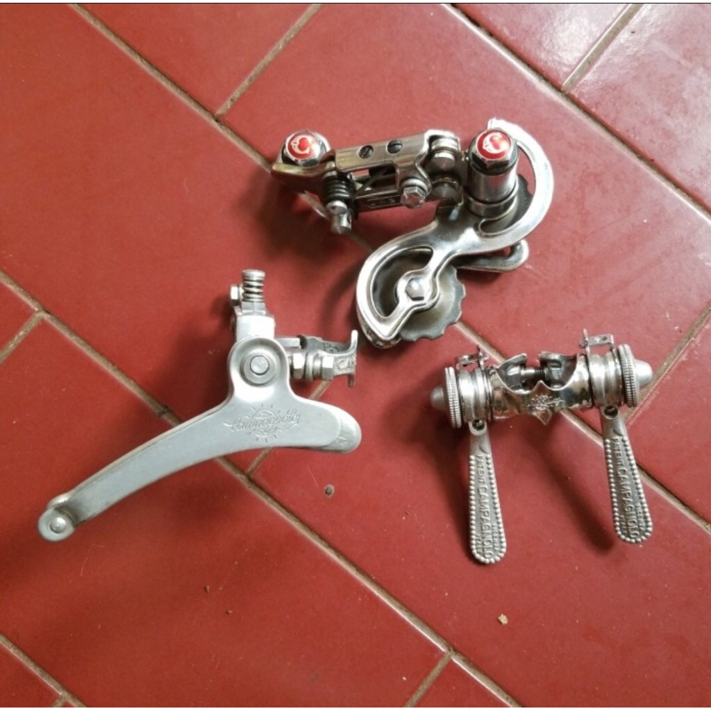 RD FD Shifter mini groupset Campagnolo Italy 2x6 sepeda balap jadul