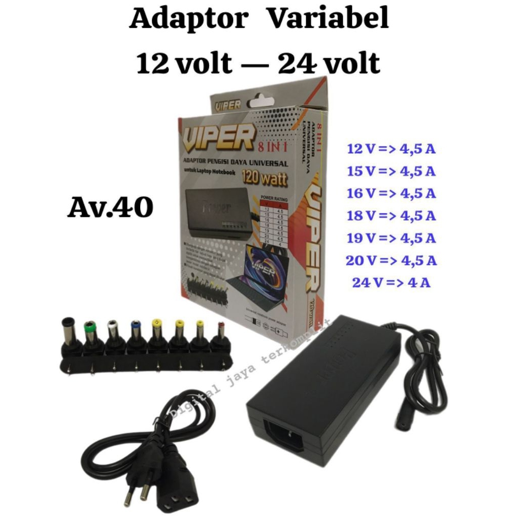 Charger Laptop Adaptor Universal 12V - 24V