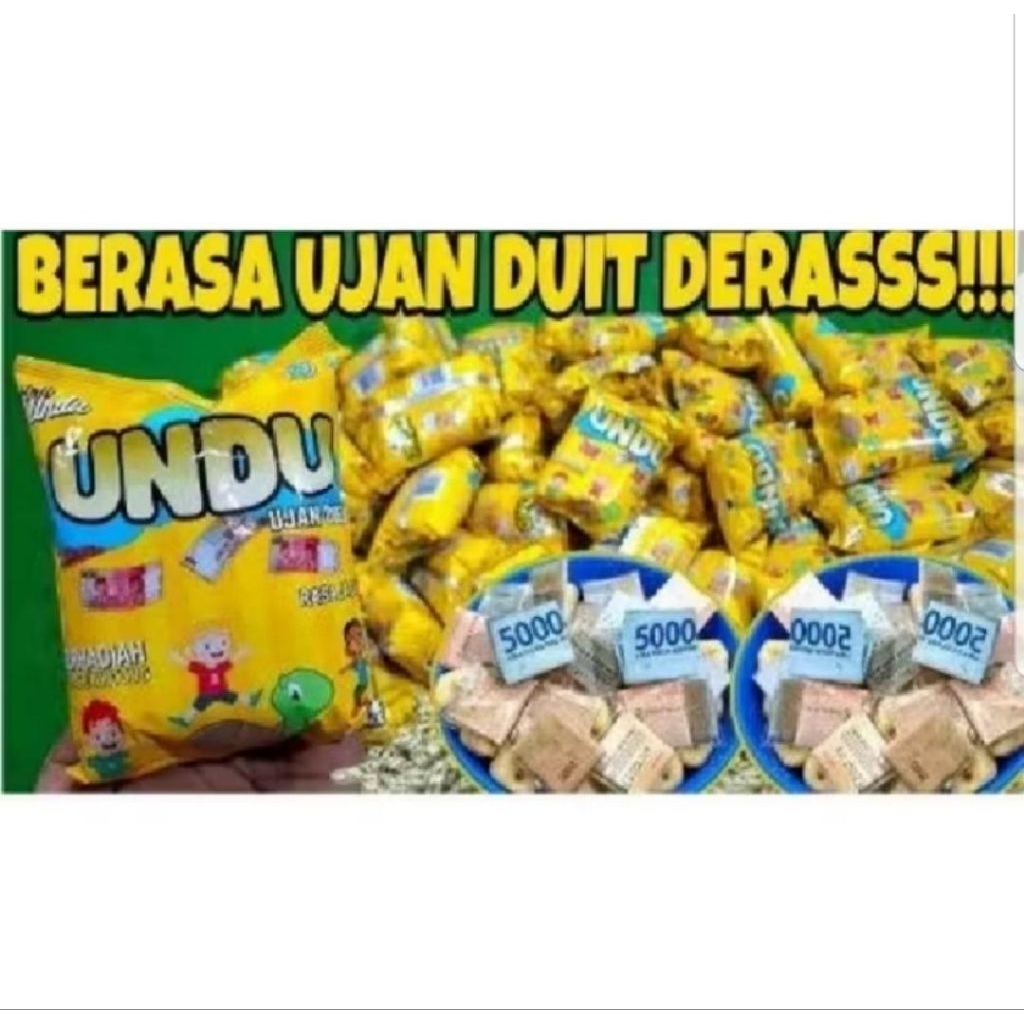 Ciki cemilan snack viral kekinian hujan duit ujan duet berhadiah uang tunai asli HARGA SATUAN