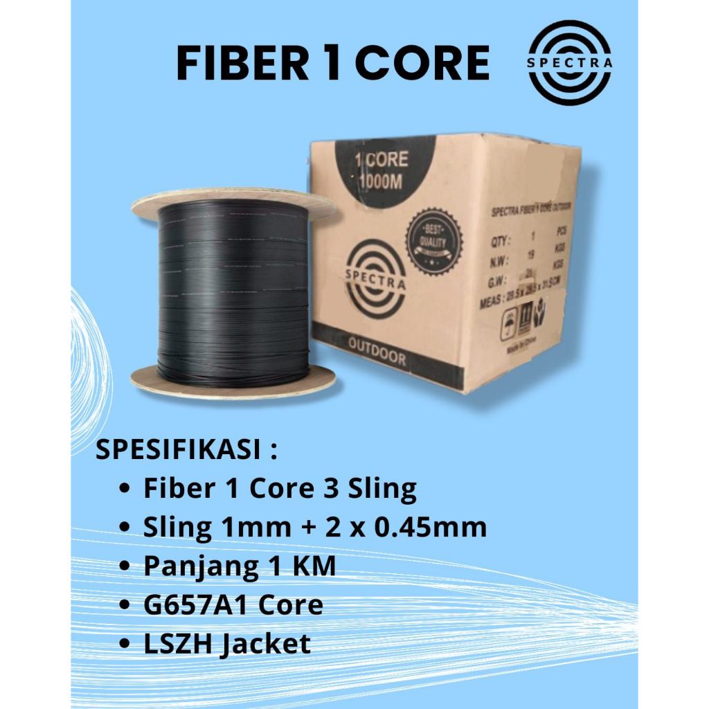 KABEL FO 1 CORE 3 SELING 1000 METER