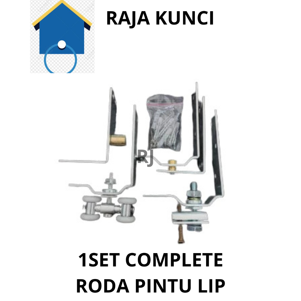 1set complete roda pintu lipat flexible + pivot atas bawah pintu lipat