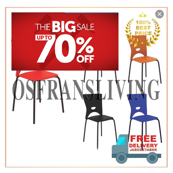 [ PROMO DISKON UP TO 70% ] KURSI MAKAN KURSI PLASTIK BESI M-Fc-003