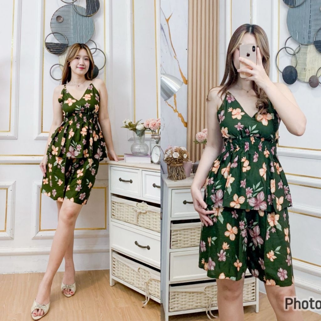 Set Bali Julia/Set Julia/Setelan celana Bali Julia