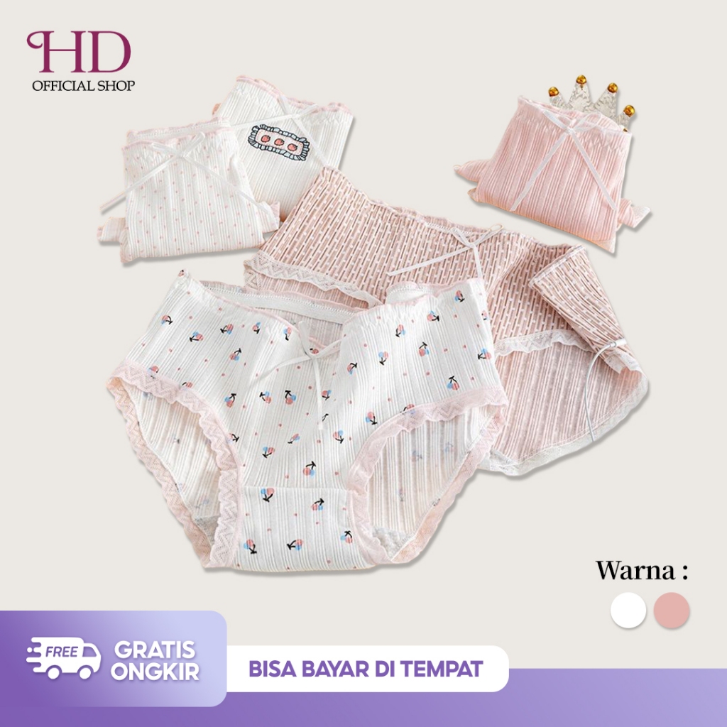 HD - Celana Dalam Wanita Undies Fashion Jepang CD Wanita Mid Waist CD28