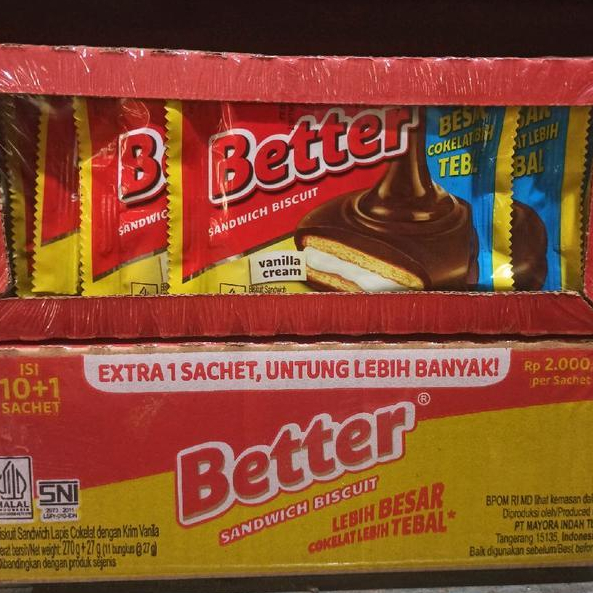 Better Sandwich Biscuit 22g kemasan Renceng