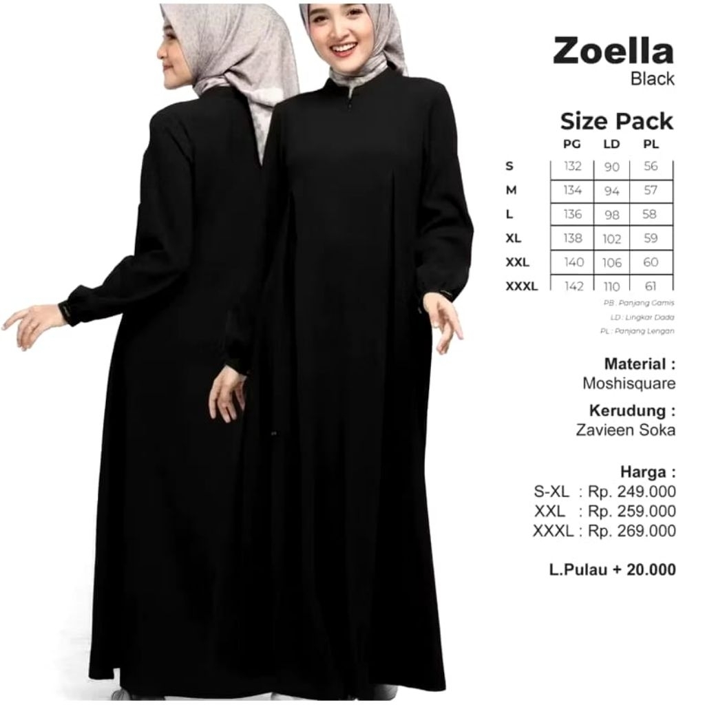 MUTIF ZOELLA 4 WARNA by Upmore WARNA TERBARU