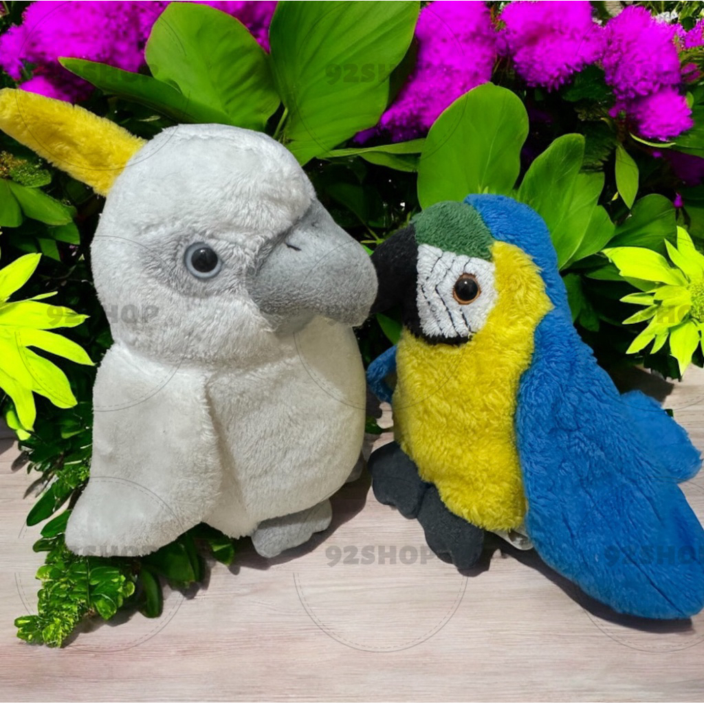 Boneka burung kakak tua original Wild Republic | boneka burung Singapore zoo | boneka parrot cockato