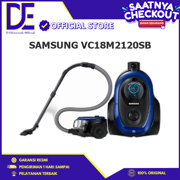 SAMSUNG VC18M2120SB Vacuum Cleaner 380 W Canister Anti-Tangle Turbin Vitality Blue