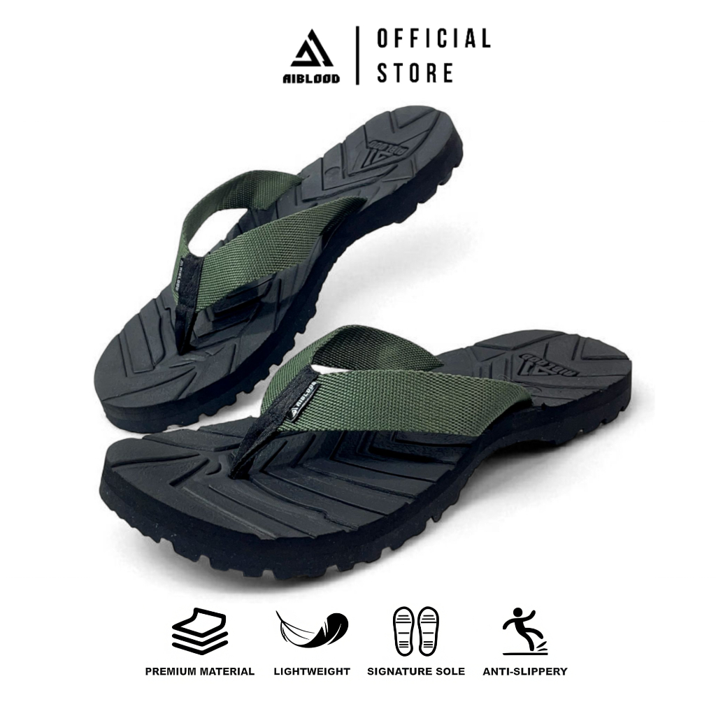 Sandal Gunung Jepit Pria Anti Slip Outdoor Hiking Ringan AIBLOOD Original