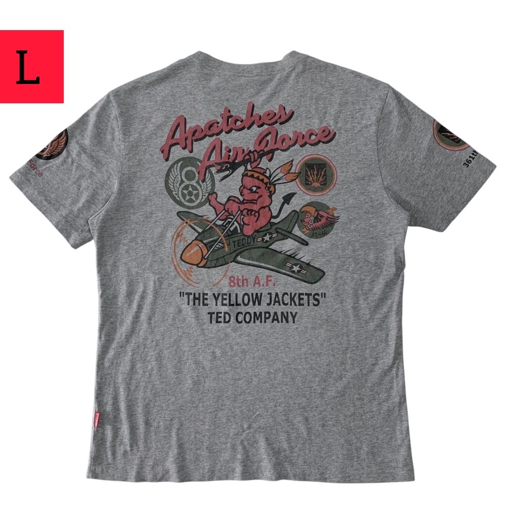 Kaos TED COMPANY APATCHES AIR FORCE by Devil Work Lucky Clothing ( size L )