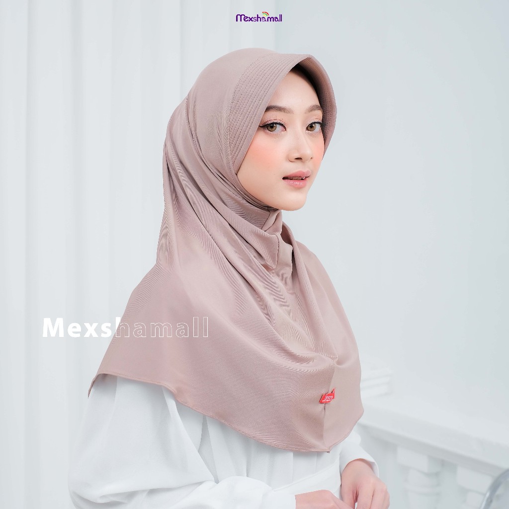 Shamira - Kerudung Bergo Sport L jersey Premium Jilbab Instan Dewasa Olahraga Jersey