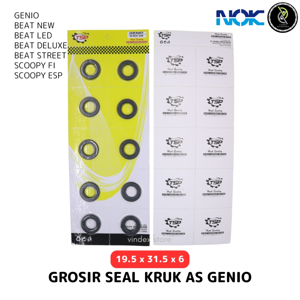 GROSIR 10 PCS SEAL SIL KRUK AS NOK GENIO BEAT NEW LED DELUXE STREET SCOOPY FI NEW ESP 19.5x31.5x6 K0