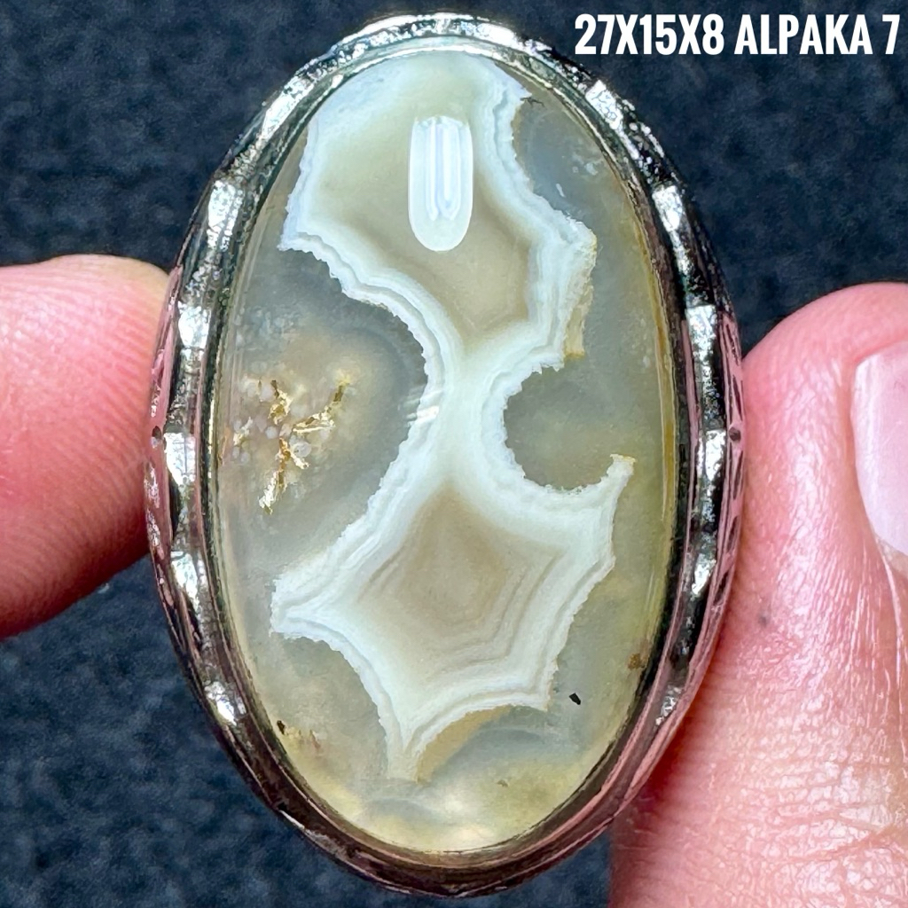 Cincin Batu Akik Natural Lam Alif