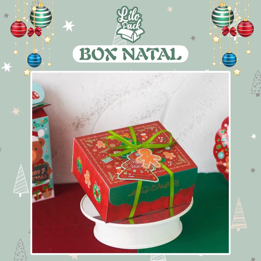 SCARLETT | Box Hampers Natal Toples Kotak Gift Packaging Kue Kering Christmas