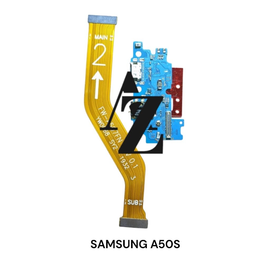 FLEXIBEL CHARGER SAMSUNG A50S PAPAN CAS FULLSET IC + FLEXIBEL BOARD SAMSUNG A50S SATU SET