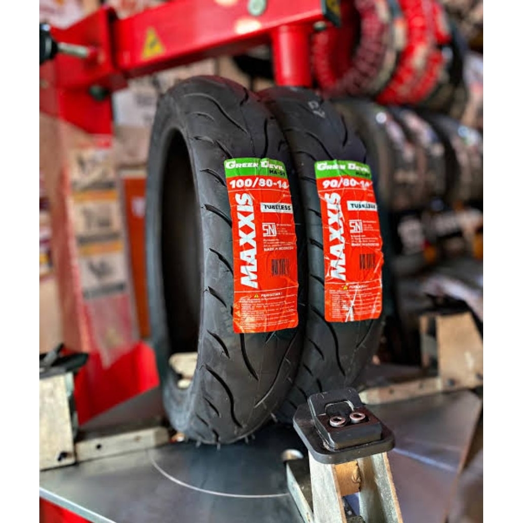BAN MAXXIS GREEN DEVIL// BAN VARIO 125// BAN MAXXIS  90/80-14// BAN MAXXIS 100/80-14