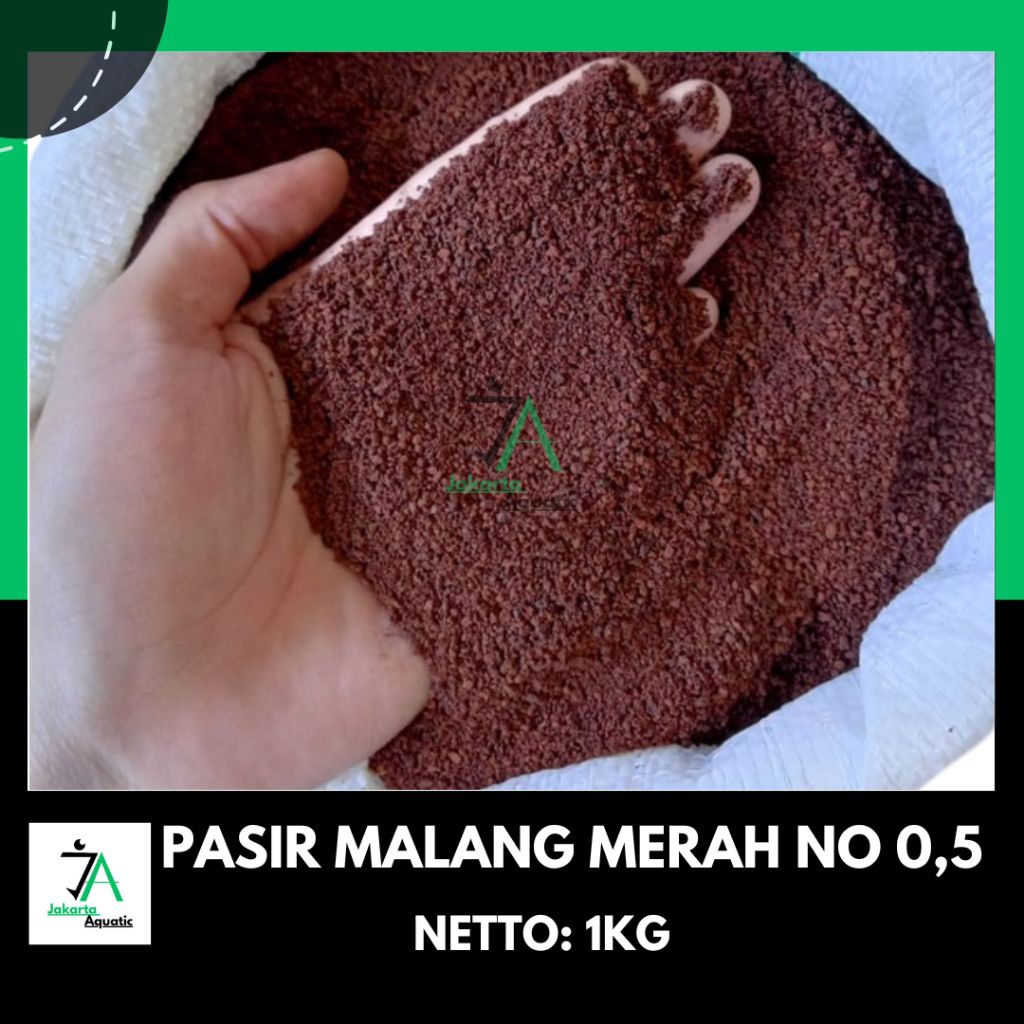 pasir malang merah 1kg / pasir malang merah No 0.5 / pasir malang merah / pasir malang aquarium